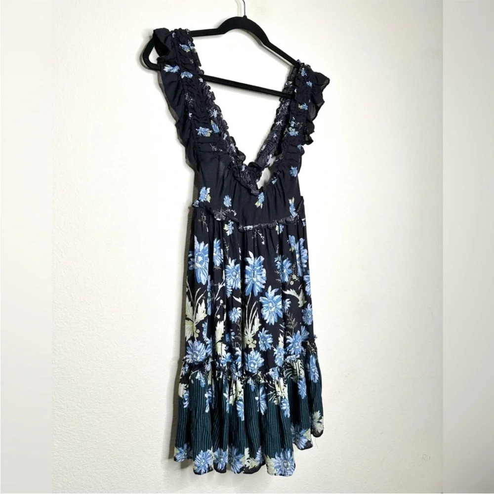 NWOT FREE PEOPLE Bali Wild Daisy Slip / Dress Black Combo Size S - Picture 10 of 14